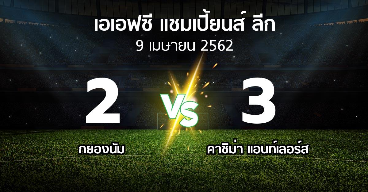 ผลบอล : กยองนัม vs คาชิม่า แอนท์เลอร์ส (เอเอฟซีแชมเปี้ยนส์ลีก 2019)