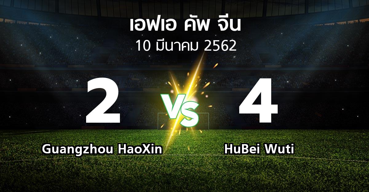 ผลบอล : Guangzhou HaoXin vs HuBei Wuti (เอฟเอ-คัพ-จีน 2019)