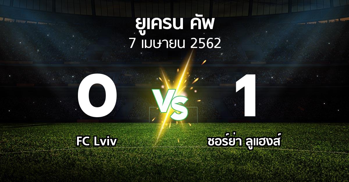 ผลบอล : FC Lviv vs ซอร์ย่า ลูแฮงส์ (ยูเครน-คัพ 2018-2019)