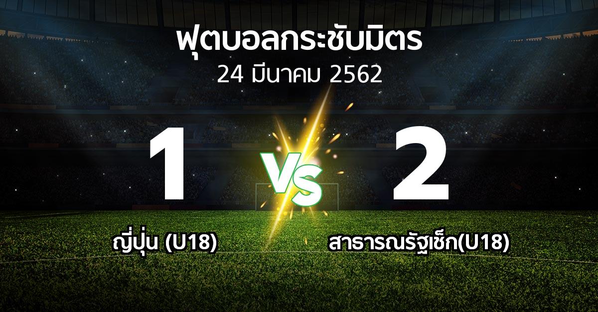 ผลบอล : ญี่ปุ่น (U18) vs สาธารณรัฐเช็ก(U18) (ฟุตบอลกระชับมิตร)