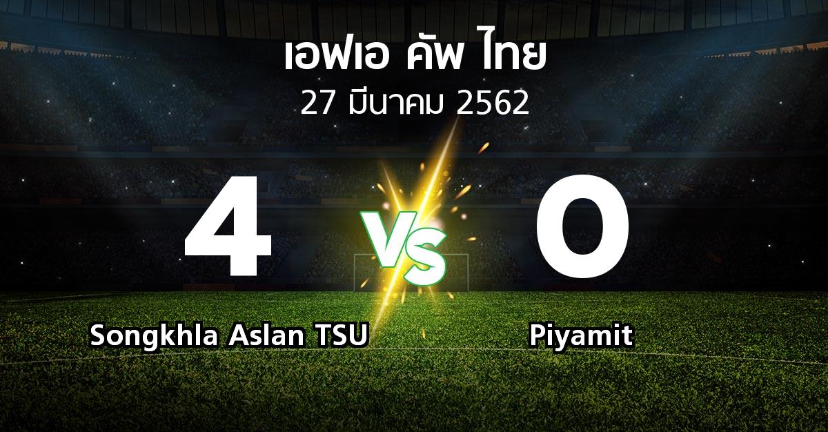 ผลบอล : Songkhla Aslan TSU vs Piyamit (ไทยเอฟเอคัพ 2019)