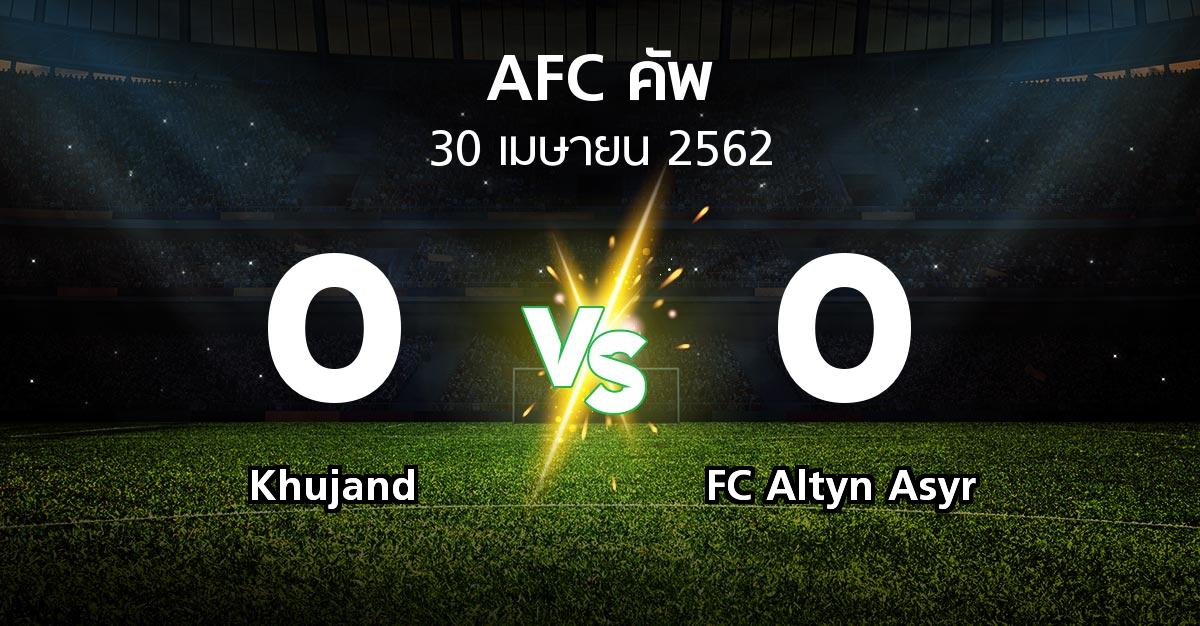 ผลบอล : Khujand vs FC Altyn Asyr (เอเอฟซีคัพ 2019)
