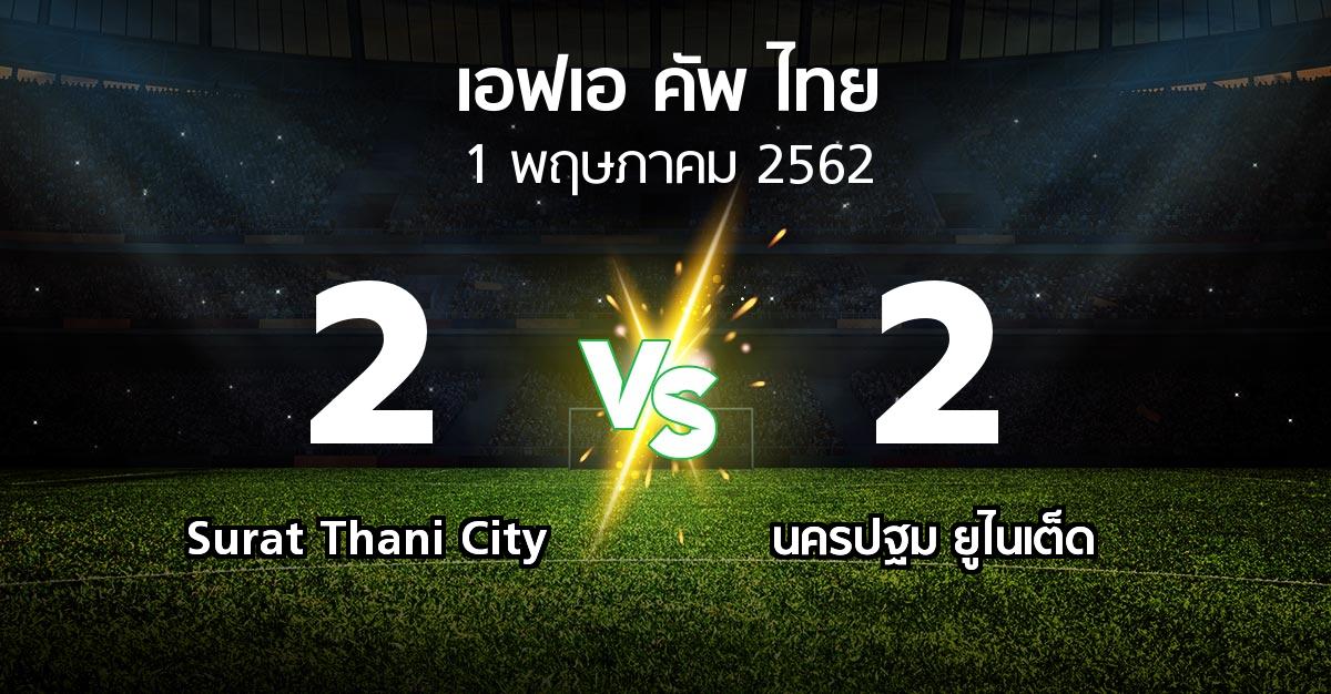 ผลบอล : Surat Thani City vs นครปฐม ยูไนเต็ด (ไทยเอฟเอคัพ 2019)