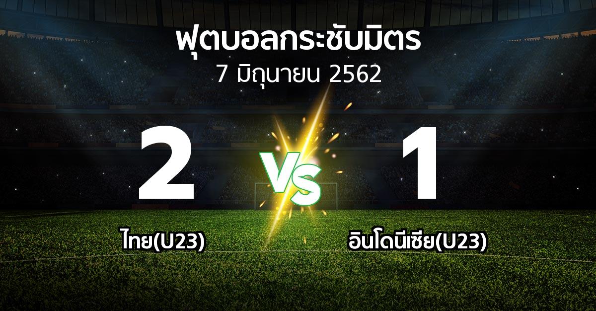 ผลบอล : ไทย(U23) vs อินโดนีเซีย(U23) (ฟุตบอลกระชับมิตร)