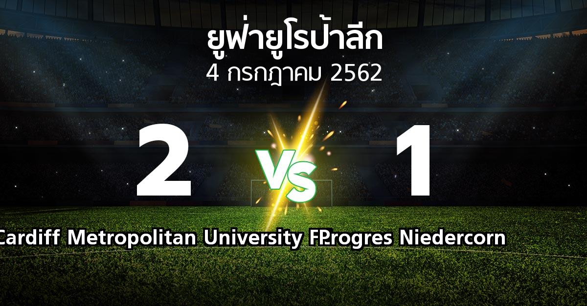 ผลบอล : Cardiff Metropolitan University FC vs Progres Niedercorn (ยูฟ่า ยูโรป้าลีก 2019-2020)