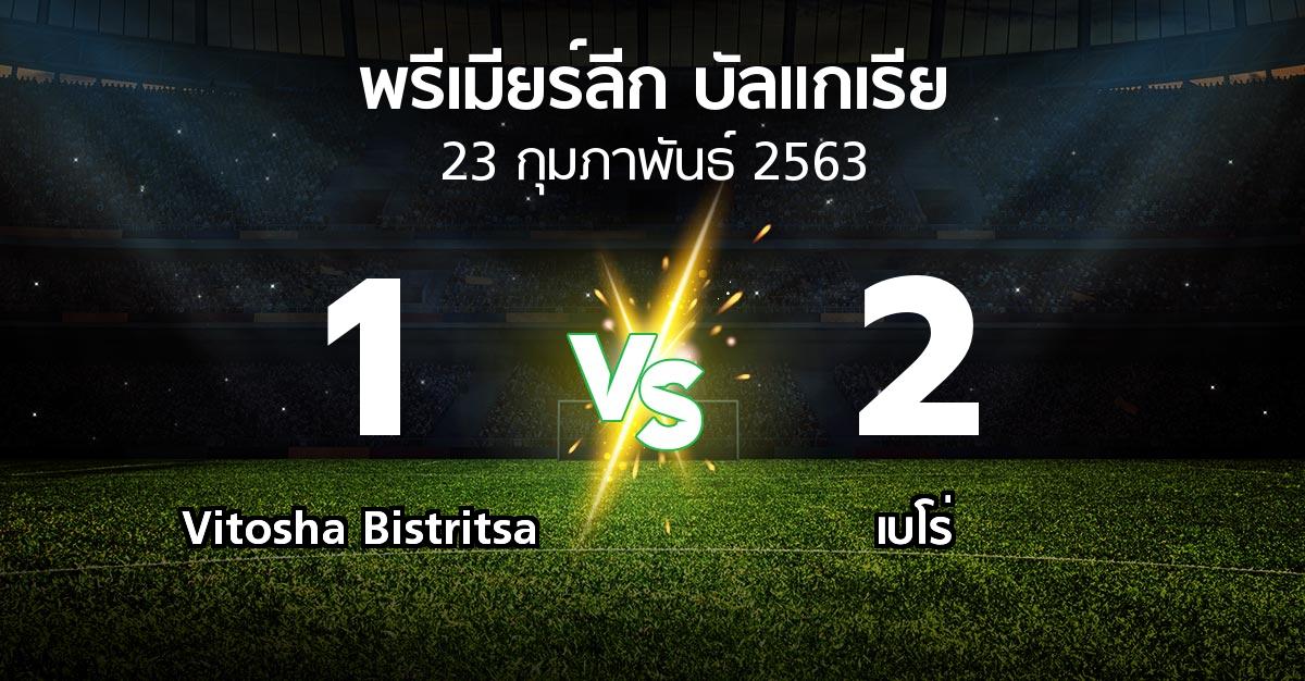 ผลบอล : Vitosha Bistritsa vs เบโร่ (พรีเมียร์ลีก-บัลแกเรีย 2019-2020)
