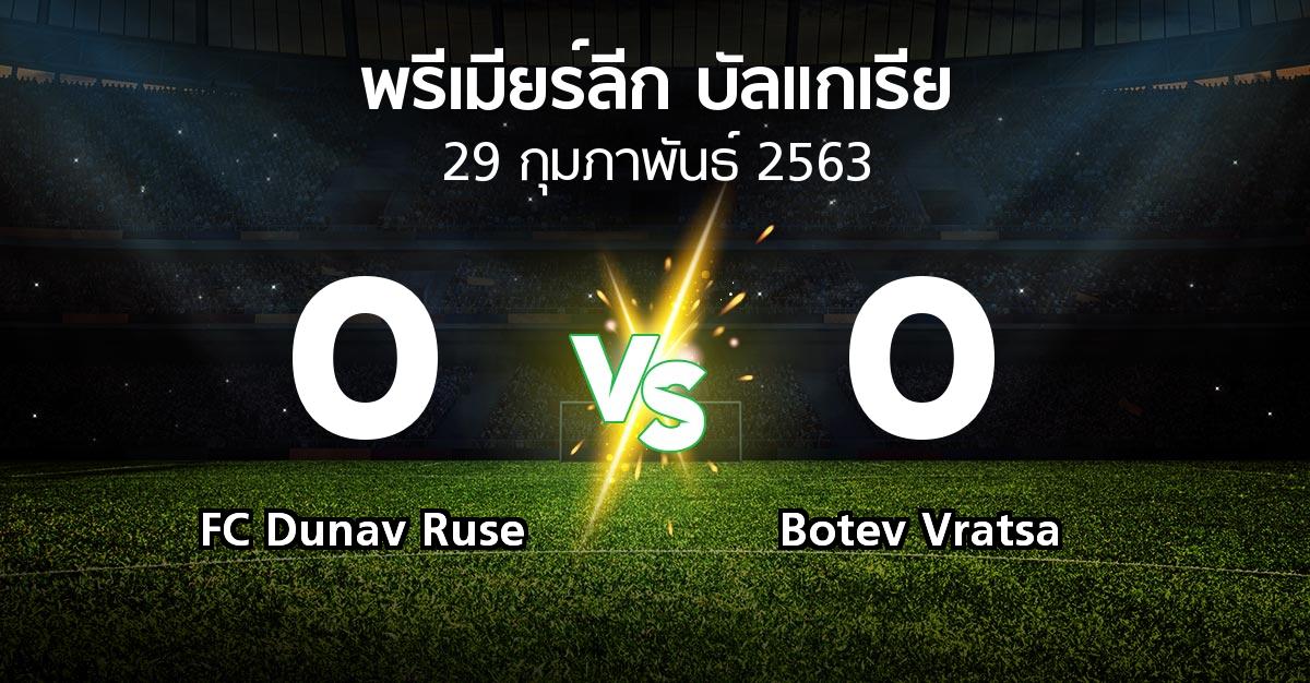 ผลบอล : FC Dunav Ruse vs Botev Vratsa (พรีเมียร์ลีก-บัลแกเรีย 2019-2020)