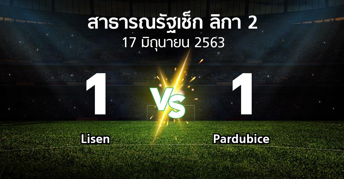 ผลบอล : Lisen vs Pardubice (สาธารณรัฐเช็ก-ลิกา-2 2019-2020)