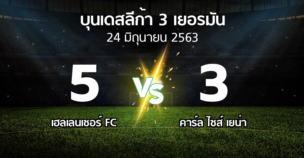 ผลบอล : เฮลเลนเชอร์ FC vs คาร์ล ไซส์ เยน่า (บุนเดสลีก้า-3-เยอรมัน 2019-2020)