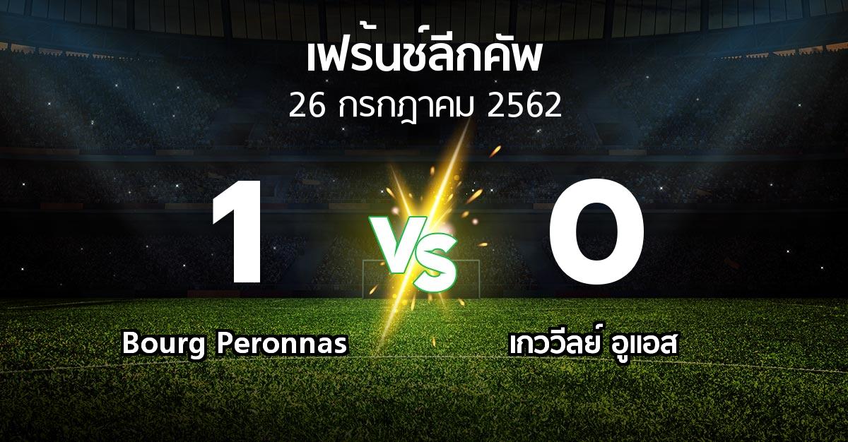 ผลบอล : Bourg Peronnas vs เกววีลย์ อูแอส (เฟร้นช์ลีกคัพ 2019-2020)