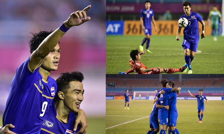 ชมภาพเด็ดดวง บอลไทยอัดจีน 2-0