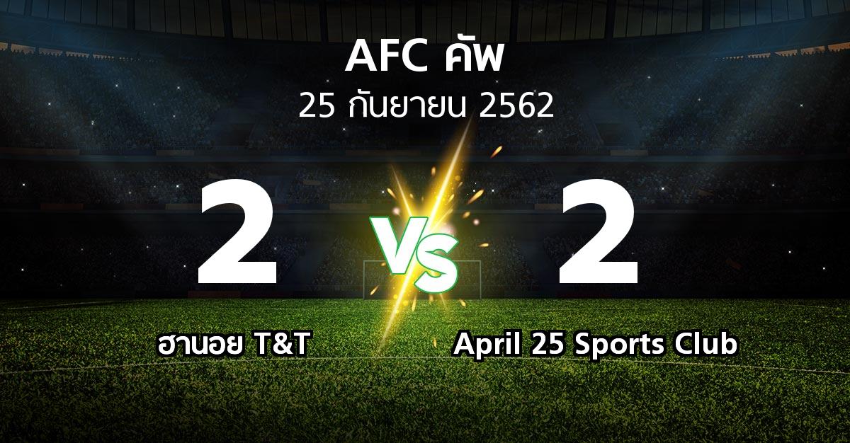 ผลบอล : ฮานอย T&T vs April 25 Sports Club (เอเอฟซีคัพ 2019)