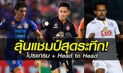 เปิดโปรแกรม 3 ทีมลุ้นแชมป์ 2 นัดสุดท้าย พร้อม Head to Head ศึกโตโยต้า ไทยลีก 2019