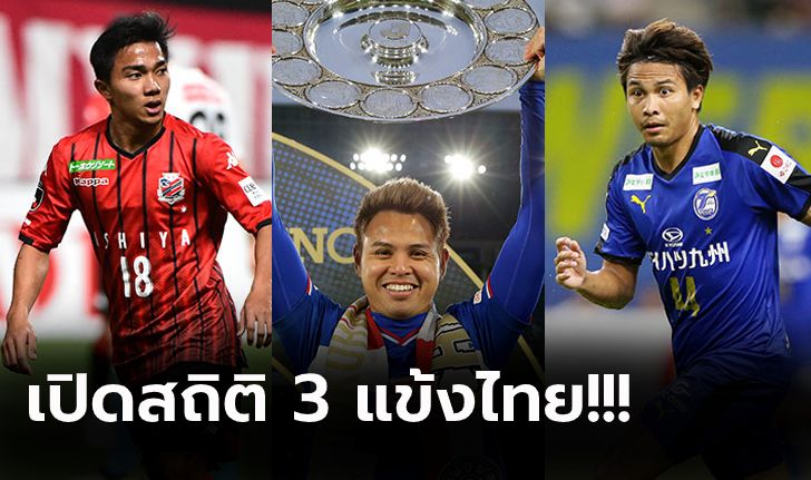 ล้วงลึกสถิติ! "3 นักเตะทีมชาติไทย" บนเวทีเจลีก ญี่ปุ่น ฤดูกาล 2019