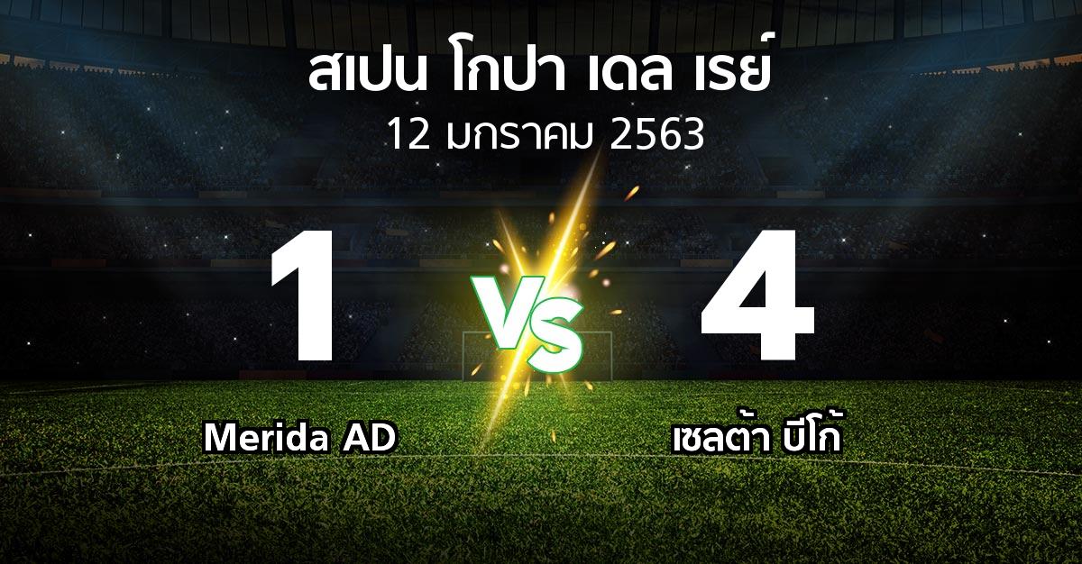 ผลบอล : Merida AD vs เซลต้า บีโก้ (สเปน-โกปาเดลเรย์ 2019-2020)