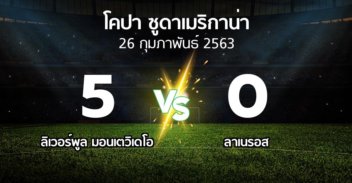 ผลบอล : ลิเวอร์พูล มอนเตวิเดโอ vs ลาเนรอส (โคปา-ซูดาเมริกาน่า 2020)