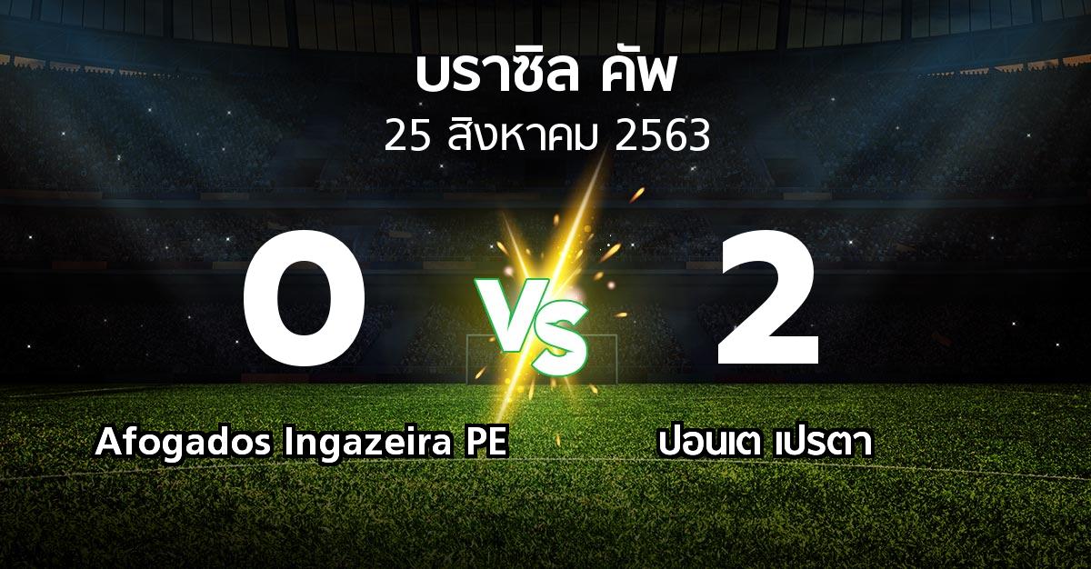 ผลบอล : Afogados Ingazeira PE vs ปอนเต เปรตา (บราซิล-คัพ 2020)