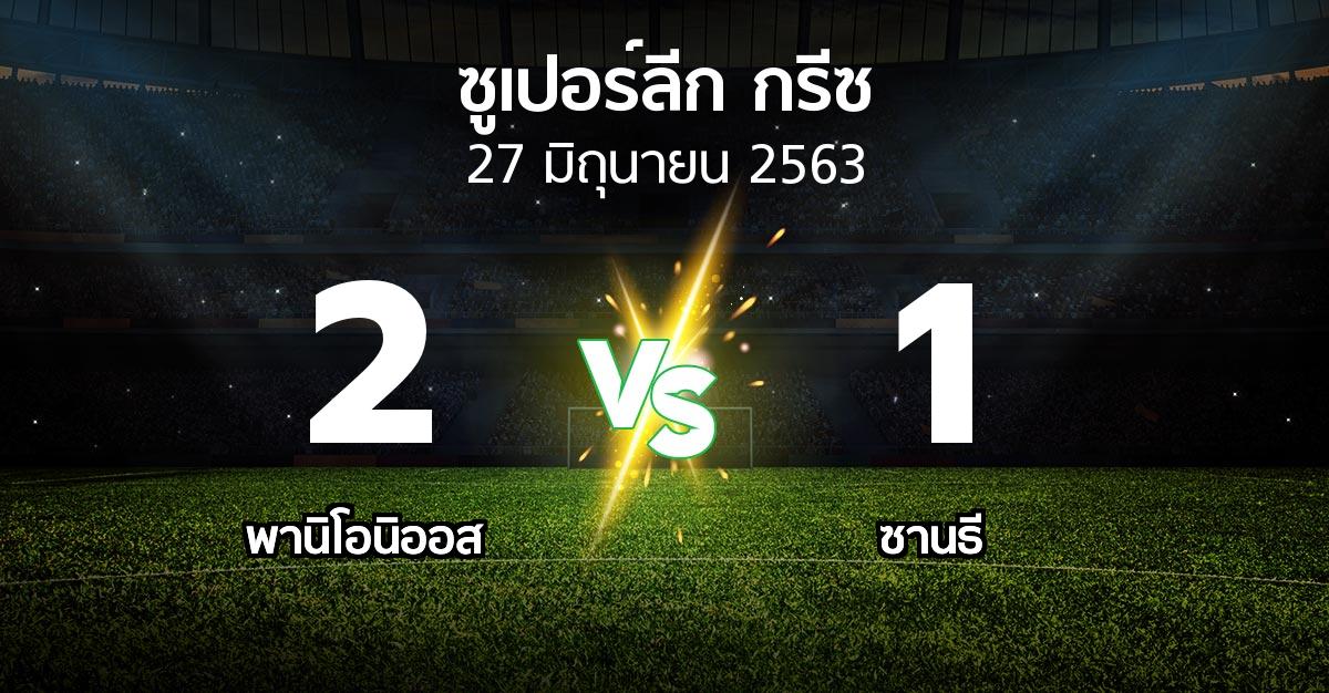 ผลบอล : พานิโอนิออส vs ซานธี (ซูเปอร์ลีก-กรีซ 2019-2020)