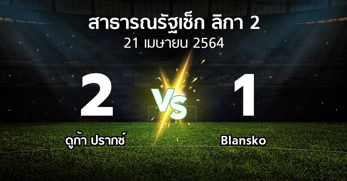 ผลบอล : ดูก้า ปรากซ์ vs Blansko (สาธารณรัฐเช็ก-ลิกา-2 2020-2021)