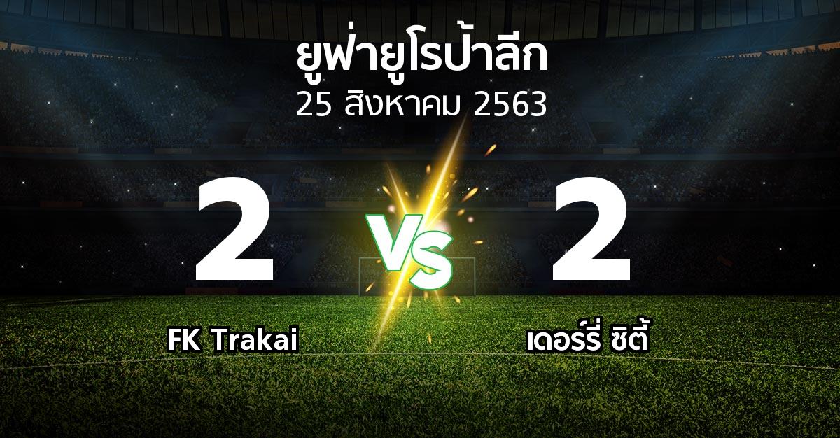ผลบอล : FK Trakai vs เดอร์รี่ ซิตี้ (ยูฟ่า ยูโรป้าลีก 2020-2021)