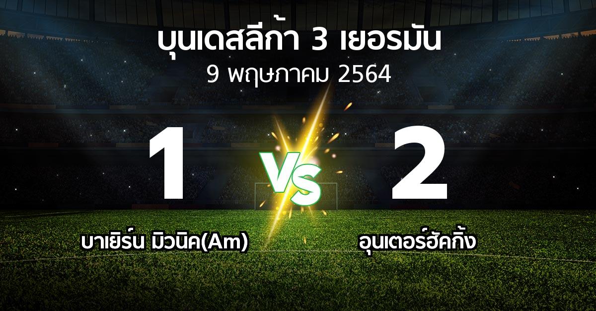 ผลบอล : บาเยิร์น มิวนิค(Am) vs อุนเตอร์ฮัคกิ้ง (บุนเดสลีก้า-3-เยอรมัน 2020-2021)