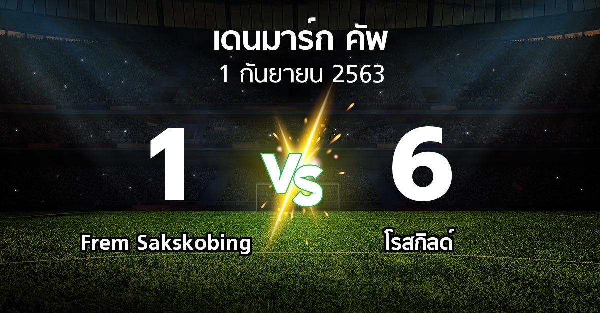 ผลบอล : Frem Sakskobing vs โรสกิลด์ (เดนมาร์ก-คัพ 2020-2021)