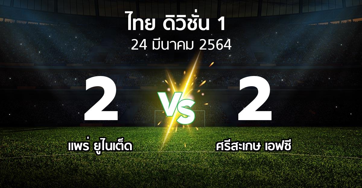 ผลบอล : แพร่ ยูไนเต็ด vs ศรีสะเกษ เอฟซี (ดิวิชั่น 1 2020-2021)