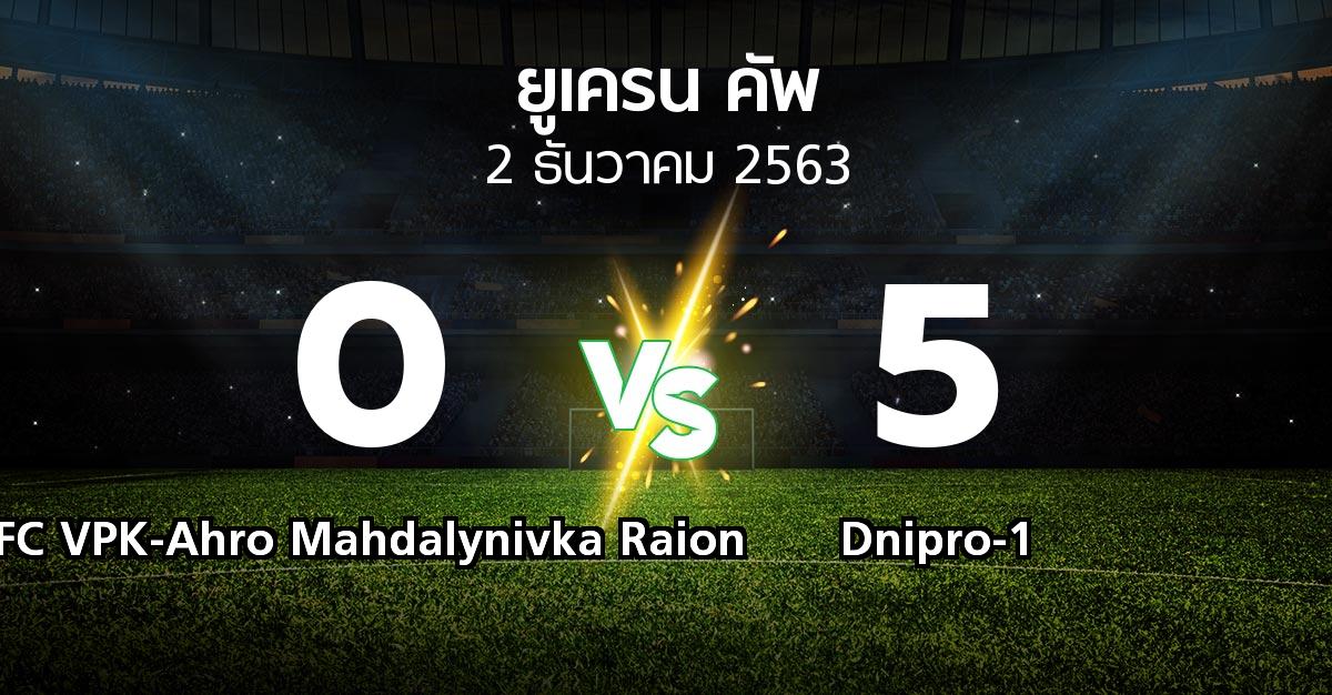 ผลบอล : FC VPK-Ahro Mahdalynivka Raion vs Dnipro-1 (ยูเครน-คัพ 2020-2021)