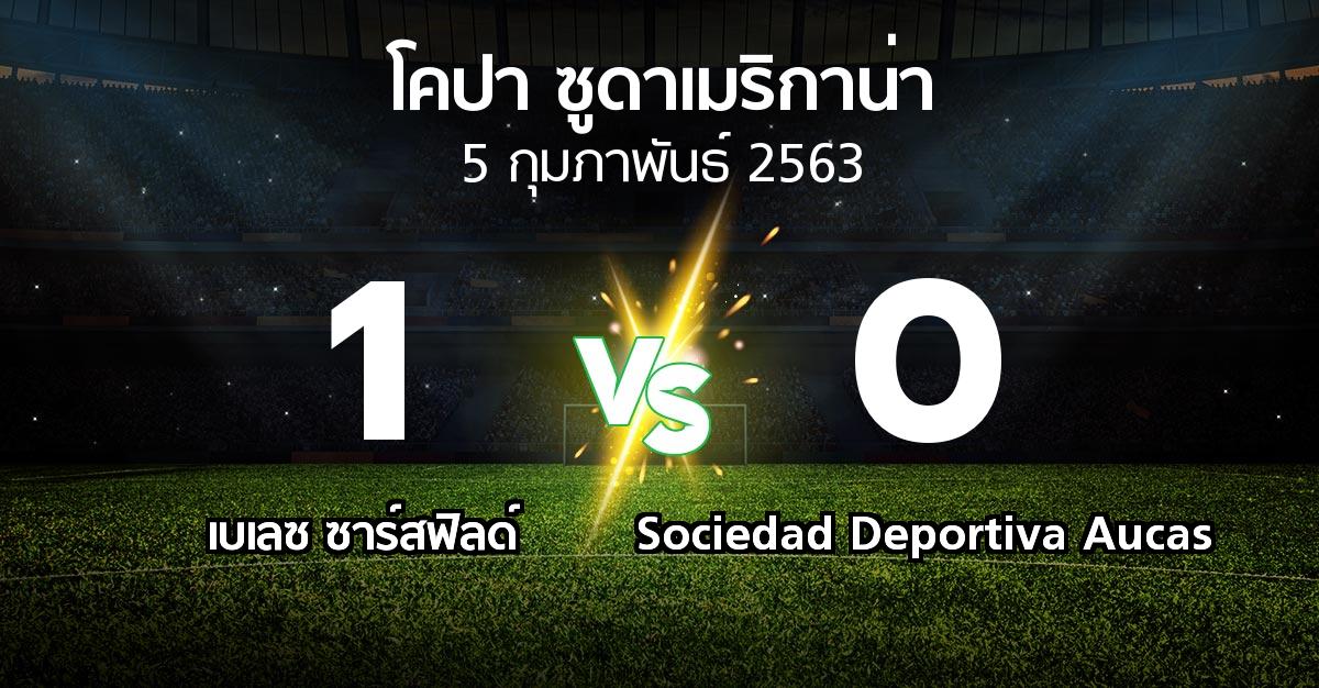 ผลบอล : เบเลซ ซาร์สฟิลด์ vs Sociedad Deportiva Aucas (โคปา-ซูดาเมริกาน่า 2020-2021)