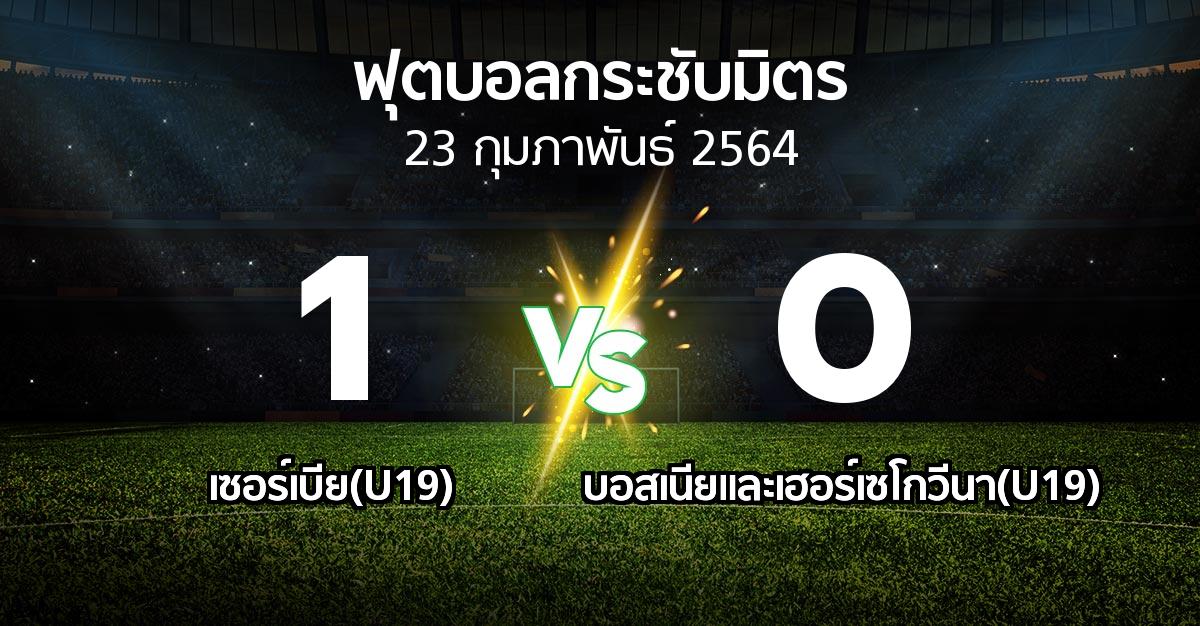 ผลบอล : เซอร์เบีย(U19) vs บอสเนียและเฮอร์เซโกวีนา(U19) (ฟุตบอลกระชับมิตร)