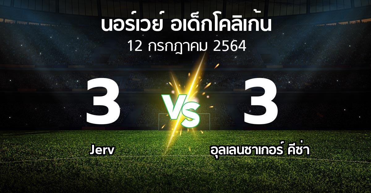 ผลบอล : Jerv vs อุลเลนซาเกอร์ คีซ่า (นอร์เวย์-อเด็กโคลิเก้น 2021)