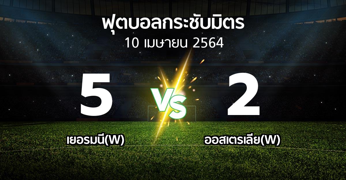 ผลบอล : เยอรมนี(W) vs ออสเตรเลีย(W) (ฟุตบอลกระชับมิตร)