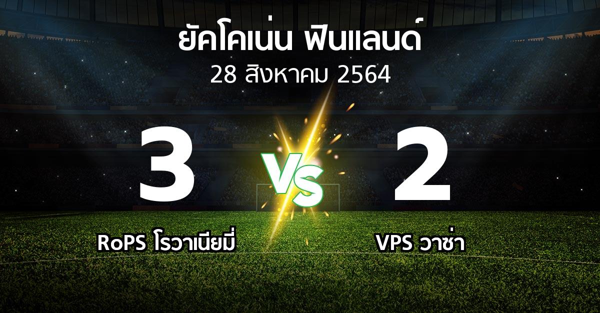 ผลบอล : RoPS โรวาเนียมี่ vs VPS วาซ่า (ยัคโคเน่น-ฟินแลนด์ 2021)