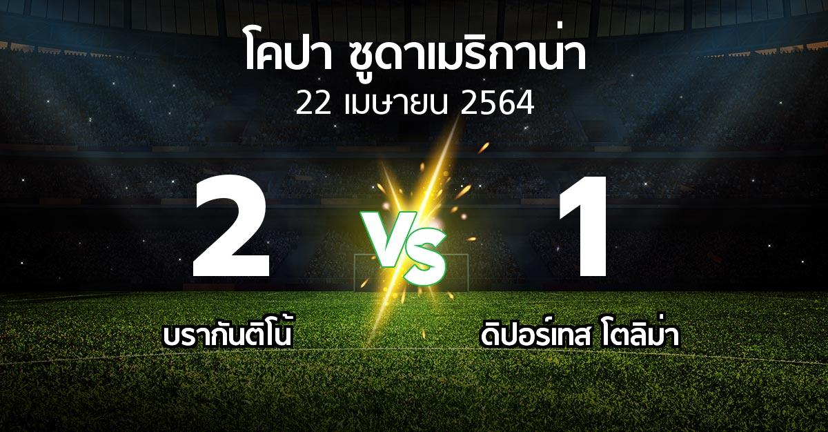 ผลบอล : บรากันติโน้ vs ดิปอร์เทส โตลิม่า (โคปา-ซูดาเมริกาน่า 2021-2022)