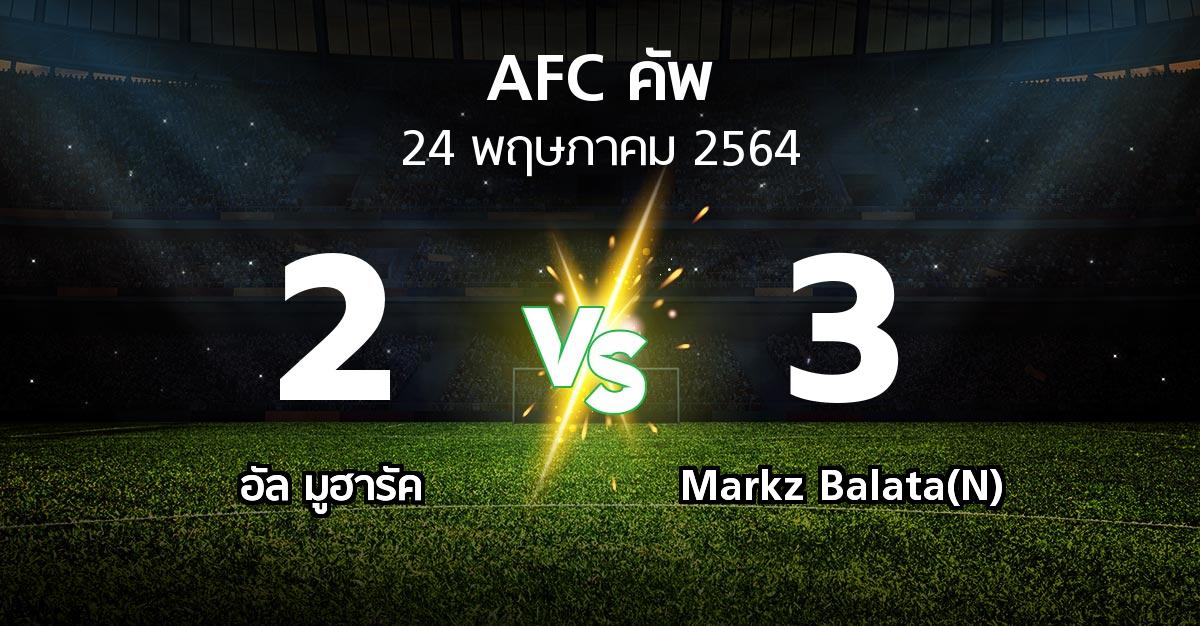 ผลบอล : อัล มูฮารัค vs Markz Balata(N) (เอเอฟซีคัพ 2021)