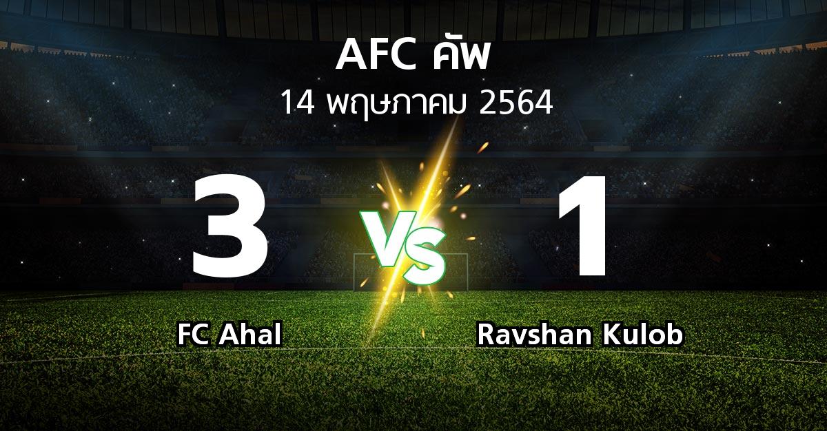ผลบอล : FC Ahal vs Ravshan Kulob (เอเอฟซีคัพ 2021)