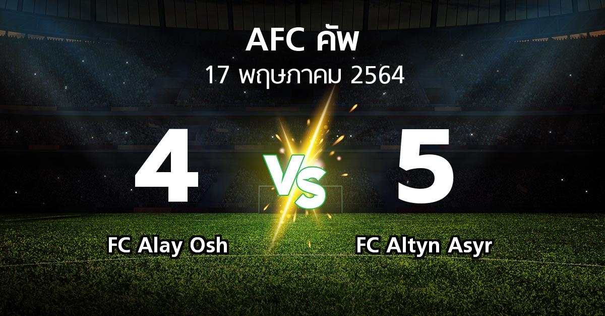 ผลบอล : FC Alay Osh vs FC Altyn Asyr (เอเอฟซีคัพ 2021)