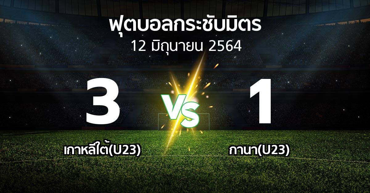 ผลบอล : เกาหลีใต้(U23) vs กานา(U23) (ฟุตบอลกระชับมิตร)