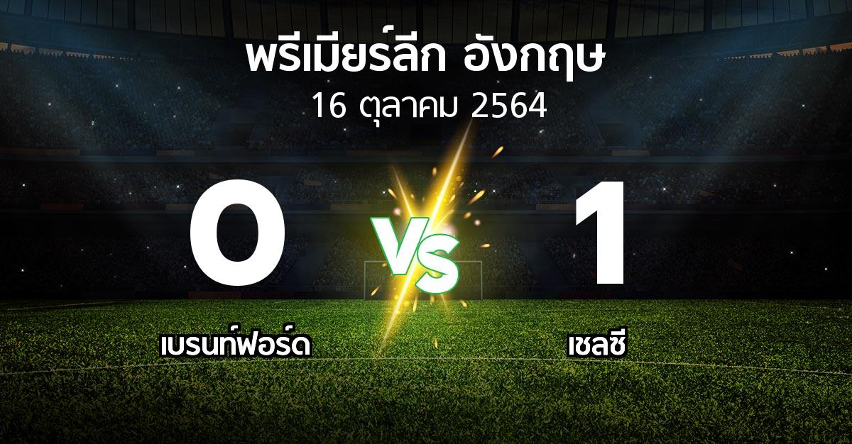 ผลบอล : เบรนท์ฟอร์ด vs เชลซี (พรีเมียร์ลีก 2021-2022)