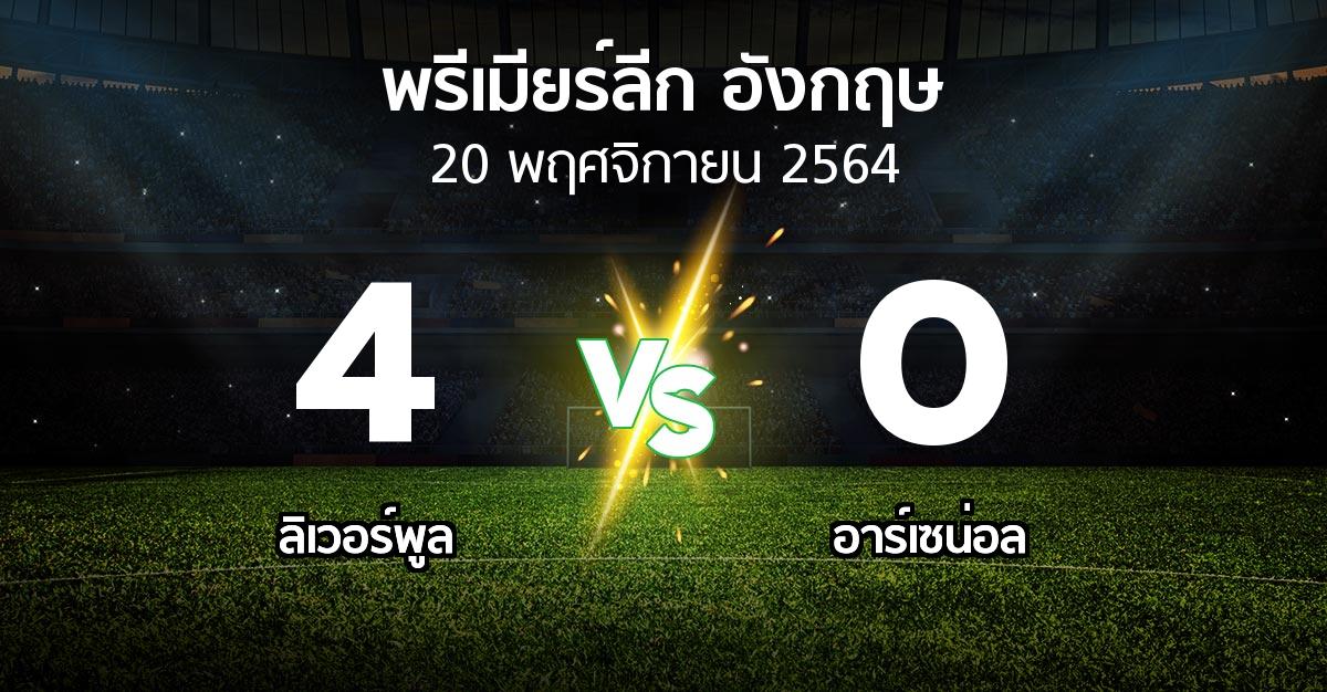 ผลบอล : ลิเวอร์พูล vs อาร์เซน่อล (พรีเมียร์ลีก 2021-2022)