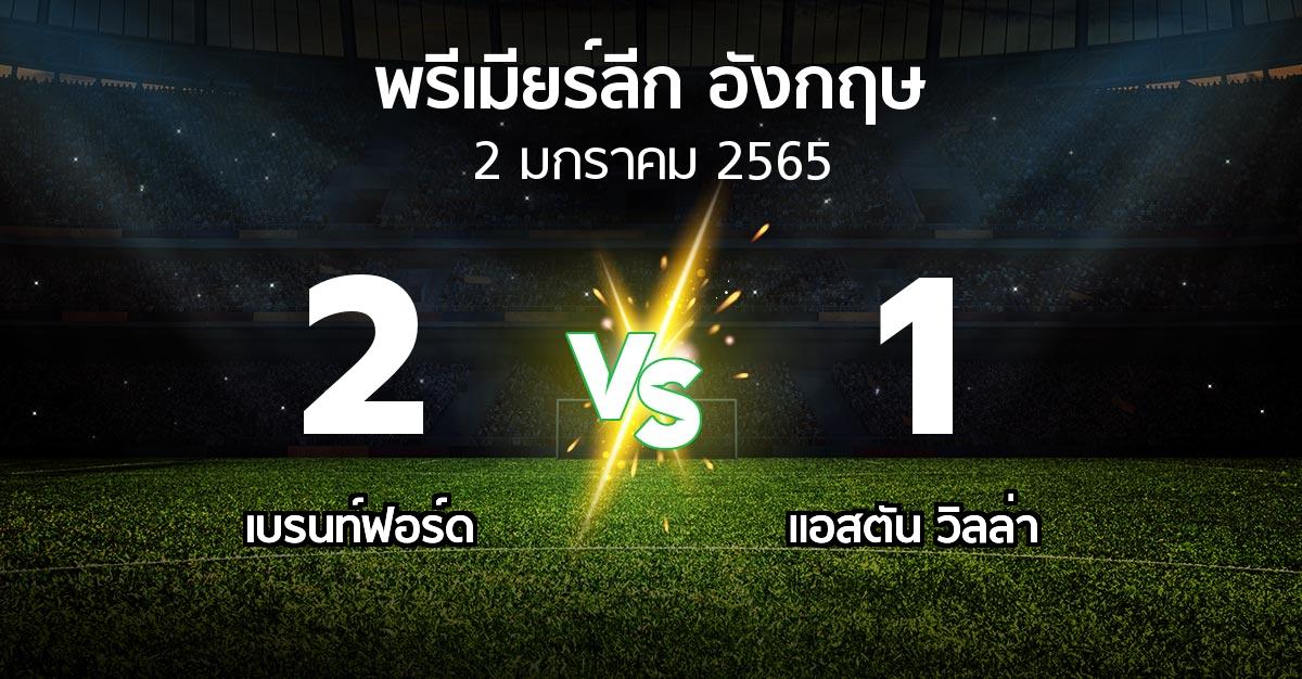 ผลบอล : เบรนท์ฟอร์ด vs แอสตัน วิลล่า (พรีเมียร์ลีก 2021-2022)