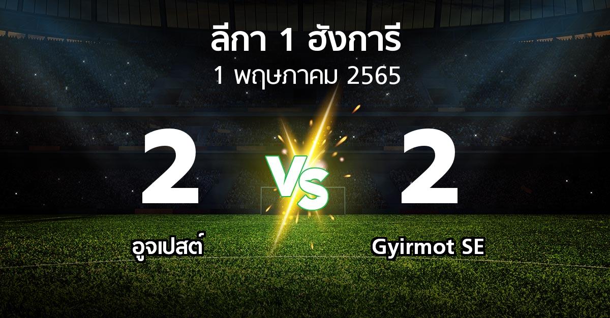 ผลบอล : อูจเปสต์ vs Gyirmot SE (ลีกา-1-ฮังการี 2021-2022)