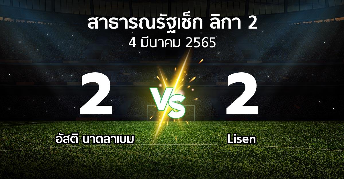 ผลบอล : อัสติ นาดลาเบม vs Lisen (สาธารณรัฐเช็ก-ลิกา-2 2021-2022)