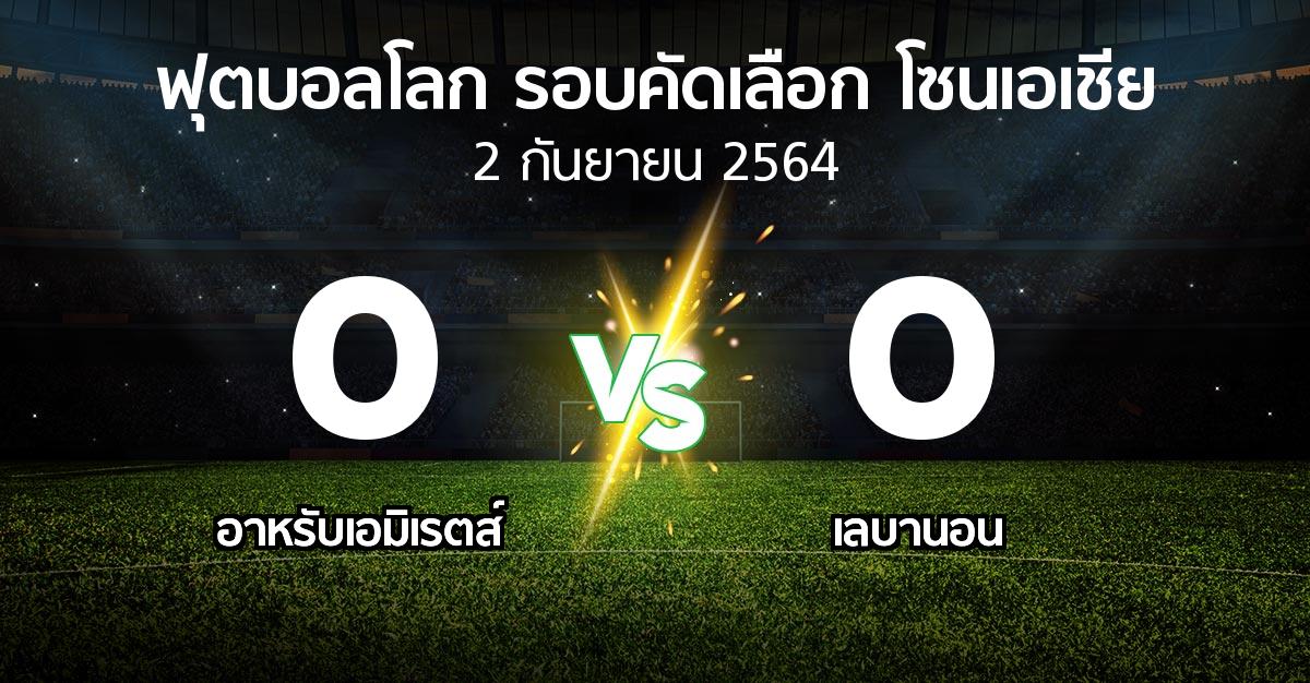 ผลบอล : อาหรับเอมิเรตส์ vs เลบานอน (ฟุตบอลโลก-รอบคัดเลือก-โซนเอเชีย 2019-2022)