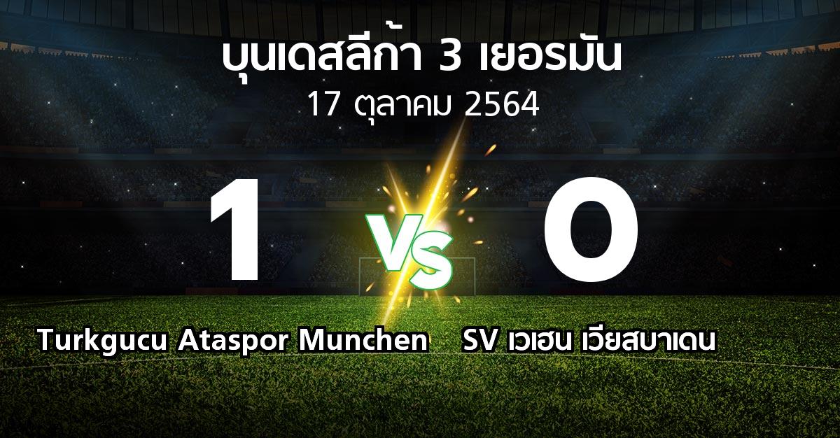 ผลบอล : Turkgucu Ataspor Munchen vs SV เวเฮน เวียสบาเดน (บุนเดสลีก้า-3-เยอรมัน 2021-2022)