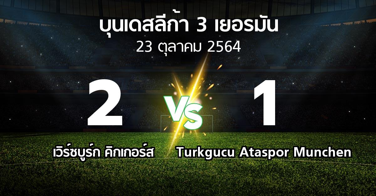 ผลบอล : เวิร์ซบูร์ก คิกเกอร์ส vs Turkgucu Ataspor Munchen (บุนเดสลีก้า-3-เยอรมัน 2021-2022)
