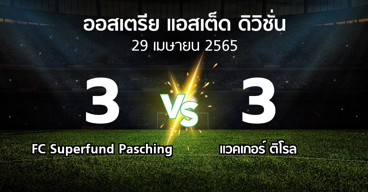 ผลบอล : FC Superfund Pasching vs แวคเกอร์ ติโรล (ออสเตรีย-แอสเต็ด-ดิวิชั่น 2021-2022)