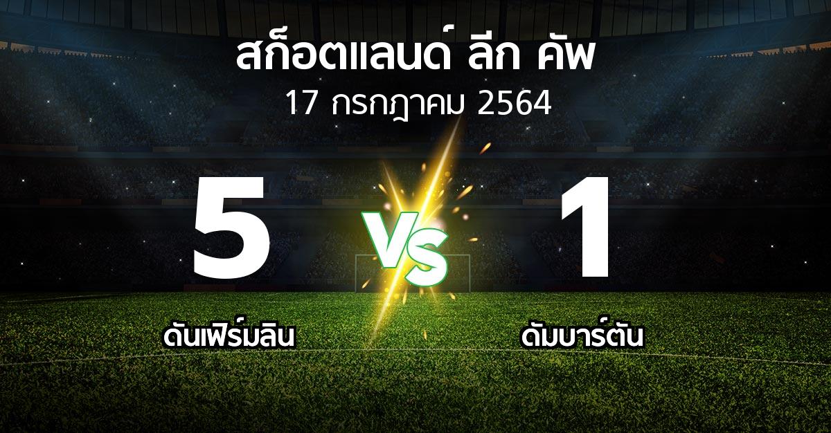 ผลบอล : ดันเฟิร์มลิน vs ดัมบาร์ตัน (สก็อตแลนด์-ลีก-คัพ 2021-2022)