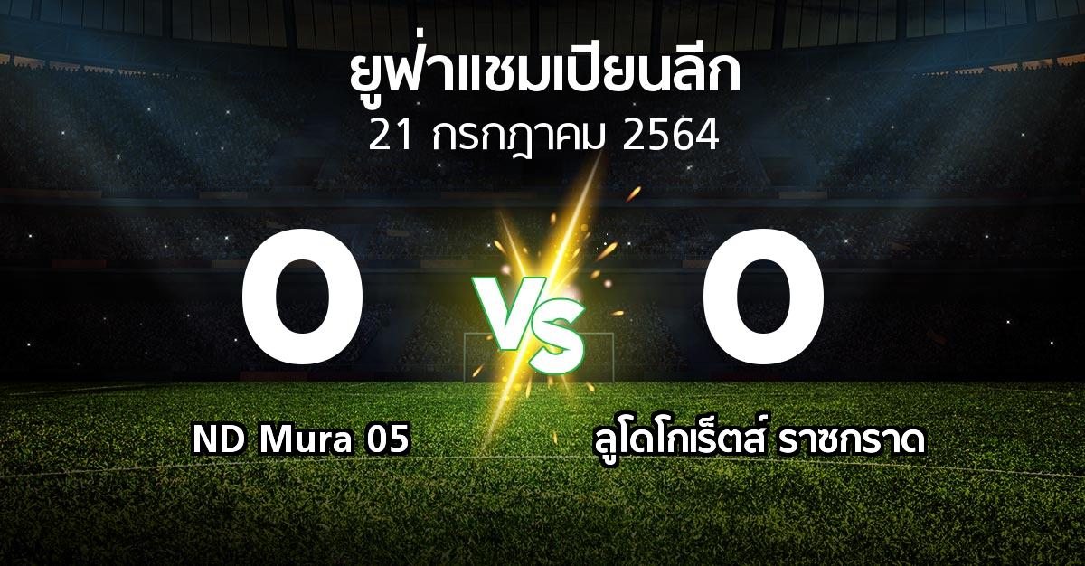 ผลบอล : ND Mura 05 vs ลูโดโกเร็ตส์ (ยูฟ่า แชมเปียนส์ลีก 2021-2022)