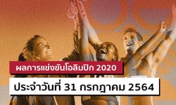 สรุปผลการแข่งขันกีฬาโอลิมปิก 2020 ประจำวันที่ 31 กรกฎาคม 2564